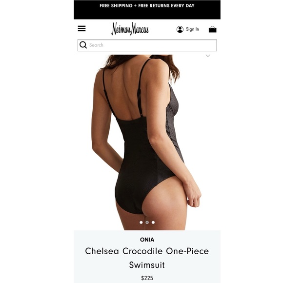 Onia Black Crocodile One piece Swimsuit size S. - Picture 3 of 3